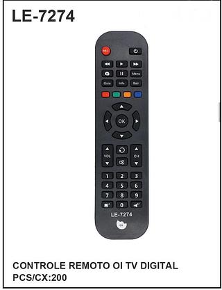 CONTROLE REMOTO OI TV DIGITAL