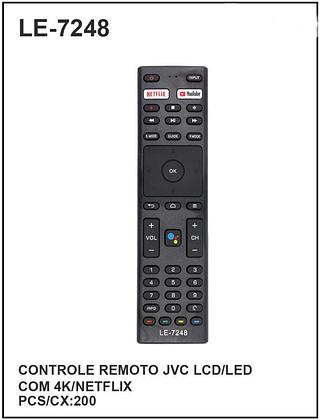 CONTROLE REMOTO JVC LCD/LED COM 4K/NETFLIX