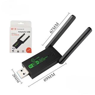 ￼Adaptador USB Wi-Fi 6 Dual Band — 1300 Mbps, 2.4 GHz e 5 GHz
