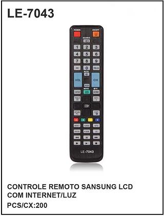 CONTROLE REMOTO SANSUNG LCD COM INTERNET/LUZ
