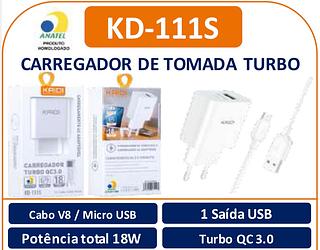 KAIDI-CARREGADOR TURBO-QC3.0 18W-V8