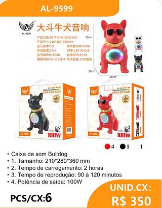 Caixa de som Bulldog • 1. Tamanho: 210*280*360 mm