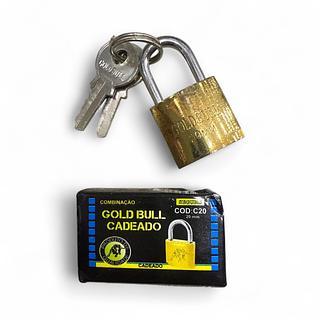 ￼01 Unidade De Cadeado Com 3 Chaves Tamanho 20MM