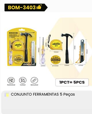 CONJUNTO FERRAMENTAS 5 Peças