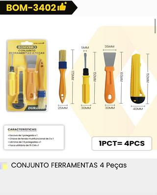 CONJUNTO FERRAMENTAS 4 Peças