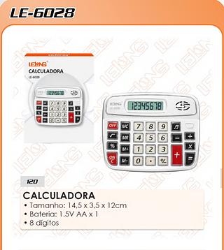 CALCULADORA • Tamanho: 14,5 x 3,5 x 12cm • Bateria: 1.5V AA x 1