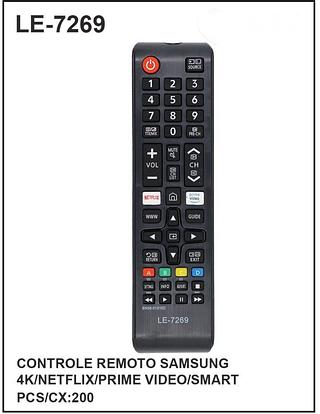 CONTROLE REMOTO SAMSUNG 4K/NETFLIX/PRIME VIDEO/SMART