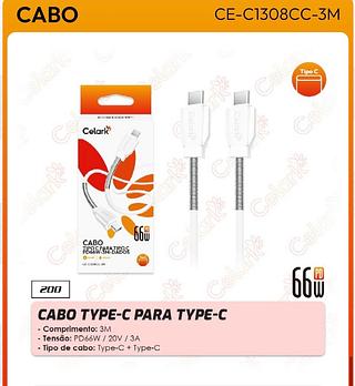 CABO TYPE-C PARA TYPE-C - Comprimento: 3M