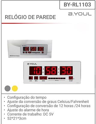 RELÓGIO DE PAREDE 52*21*3cm