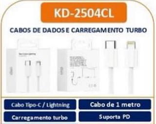 CABOS DE DADOSE CARREGAMENTO TURBO Cabo Tipo-C/ Lightning Carregamento turbo Cabo