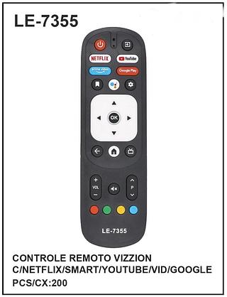 CONTROLE REMOTO VIZZION C/NETFLIX/SMART/YOUTUBE/VID/GOOGLE