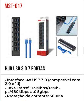 HUB USB 3.0 7 PORTAS