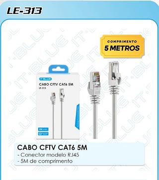 CABO CFTV CAT6 5M - Conector modelo RJ45 - 5M de comprimento
