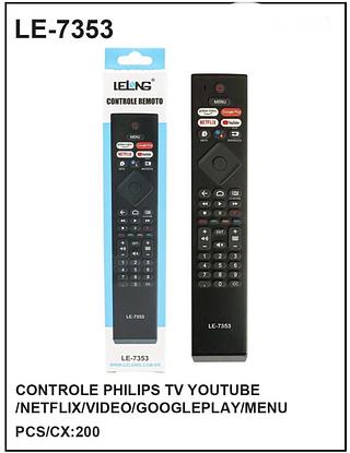 CONTROLE PHILIPS TV YOUTUBE /NETFLIX/VIDEO/GOOGLEPLAY/MENU