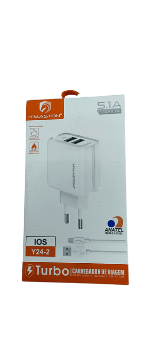 HMASTON-CARREGADOR DE VIAGEM 5.1A 2USB-IOS