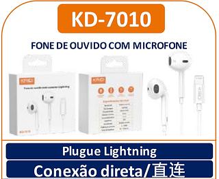 FONE DE OUVIDO COM MICROFONE Plugue Lightning Conexao direta