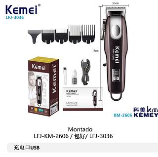 Máquina Cortar Cabelo Kemei 2606 Recarregável Bivolt