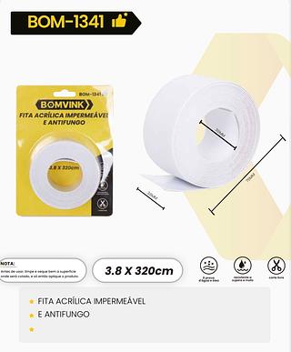 FITA ACRÍLICA IMPERMEÁVEL E ANTIFUNGO