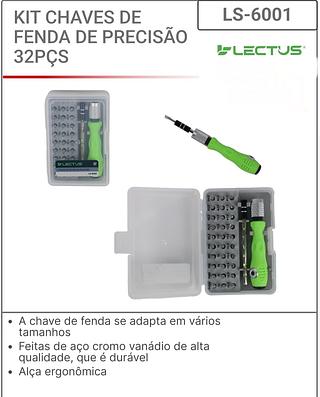 KIT CHAVES DE FENDA DE PRECISÃO 32PCS