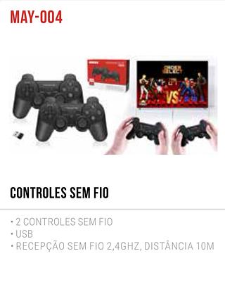 2 CONTROLES SEM FIO • USB • RECEPÇÃO SEM FIO 2,4GHZ, DISTÂNCIA 10M
