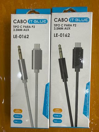 Cabo Auxiliar de Áudio Tipo-C Para P2