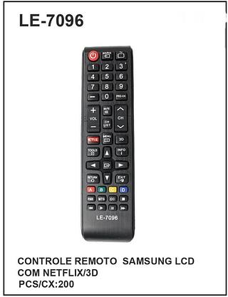 CONTROLE REMOTO SAMSUNG LCD COM NETFLIX/3D