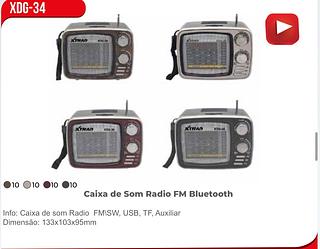 Rádio BT 8 Band FM/AM/SW1-6 5W