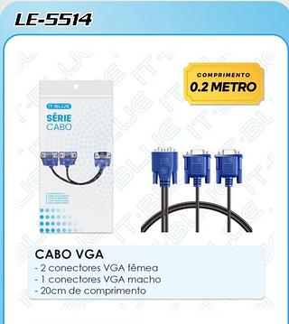 CABO VGA - 2 conectores VGA fêmea