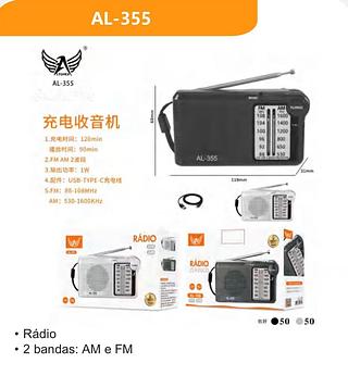 Rádio • 2 bandas: AM e FM