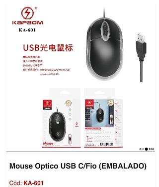 Mouse Optico USB C/Fio