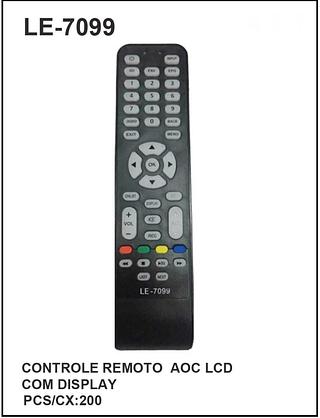 Controle Remoto AOC LCD C/ Display