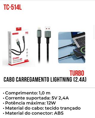 CABO CARREGAMENTO LIGHTNING (2.4A)