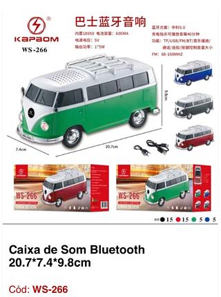 CARRO DE SOM KOMBI MULTIMÍDIA , USB, FM,TF, AUXPotência: 5W RMS|