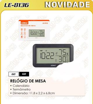 RELÓGIO DE MESA Dimensão: 11,8 x 2,2 x 6,8cm