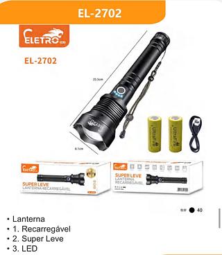 Lanterna • 1. Recarregável • 2. Super Leve P90